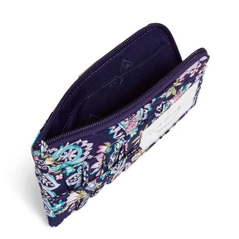 vera bradley iconic rfid card case signature cotton|Vera Bradley card case wallet.